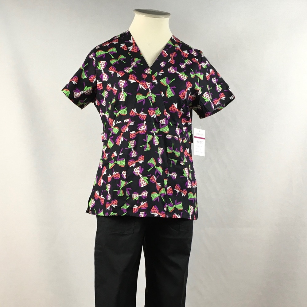 COPY - Flex workwear set printed top solid pants …